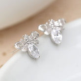 Sterling Silver Bee Stud Earrings - Majestico Gifts